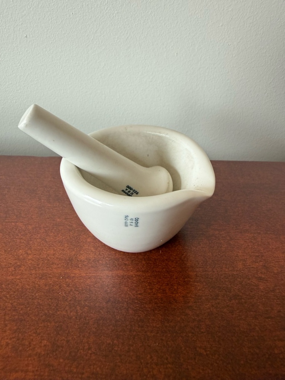 White Ceramic Mortar and Pestle - Classic Kitchen Tool-COORS, USA